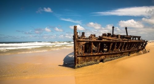フレーザー島　沈没船